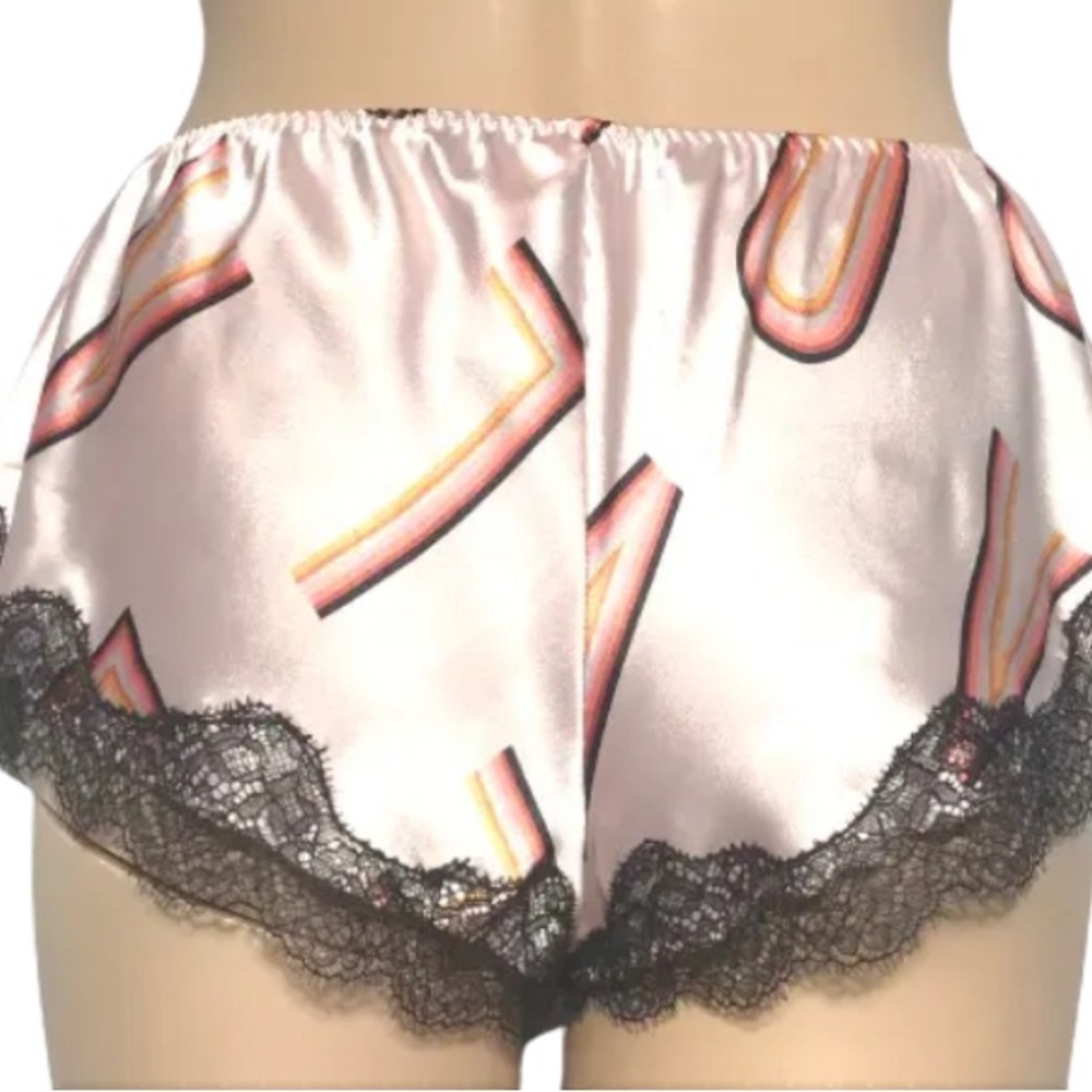 *3 for $30!* Victoria Secret Pink Satin Love Letters Pajama Sleep Shorts ONLY M - Picture 3 of 8